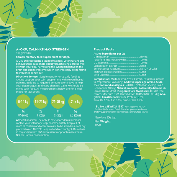 Calm-K9 Max Strength Multibuy Pouches A-OK9 - Main Image