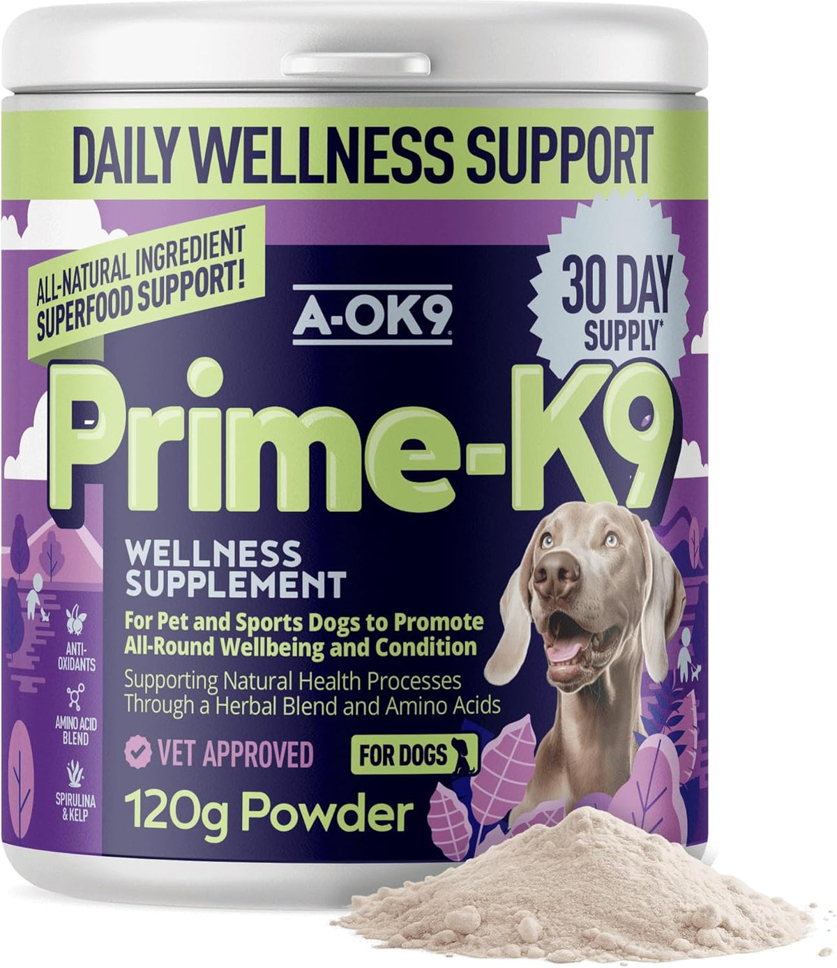 Prime-K9 120g Pot | Support All Over Wellbeing From The Inside Out