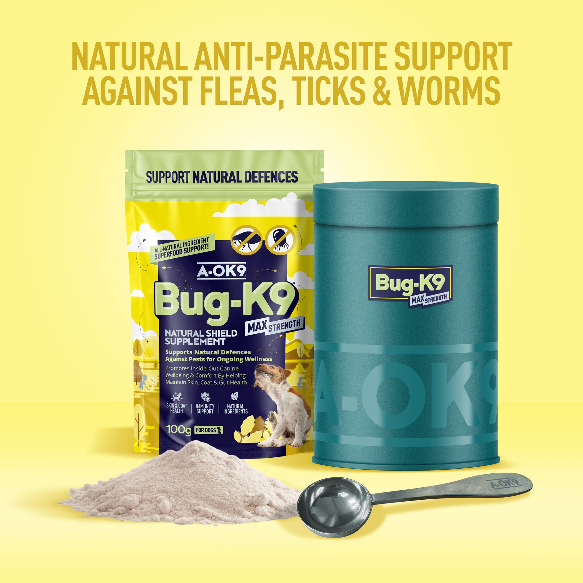 Bug-K9 | Support Natural Defences for Fleas, Ticks and Worms