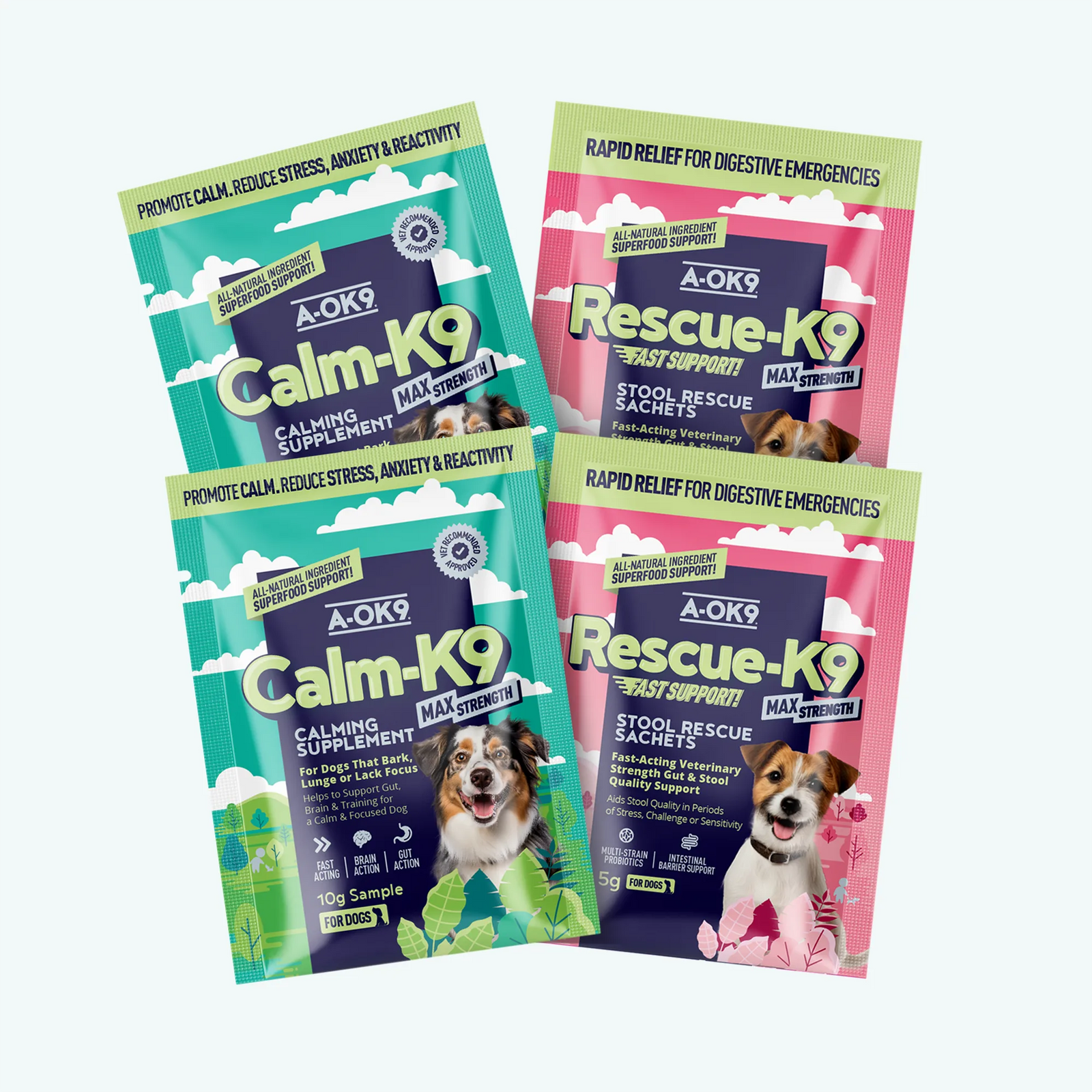 A-OK9 Samples 4-Pack (Rescue-K9 & Calm-K9)