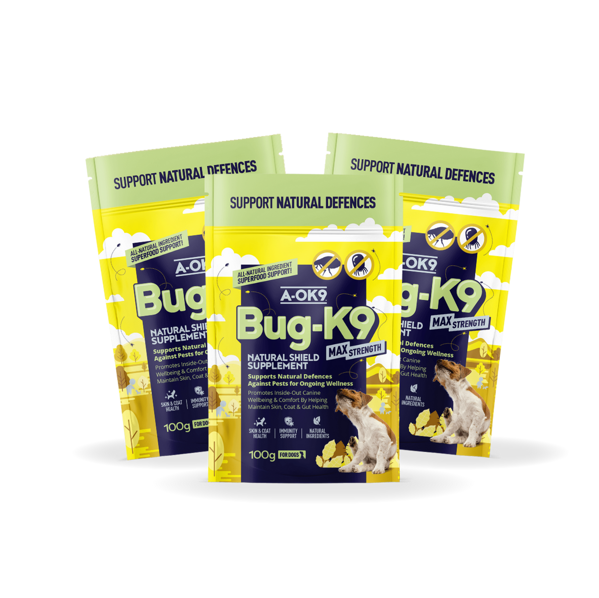 Bug-K9 Max Strength Multibuy - 3 Pouches