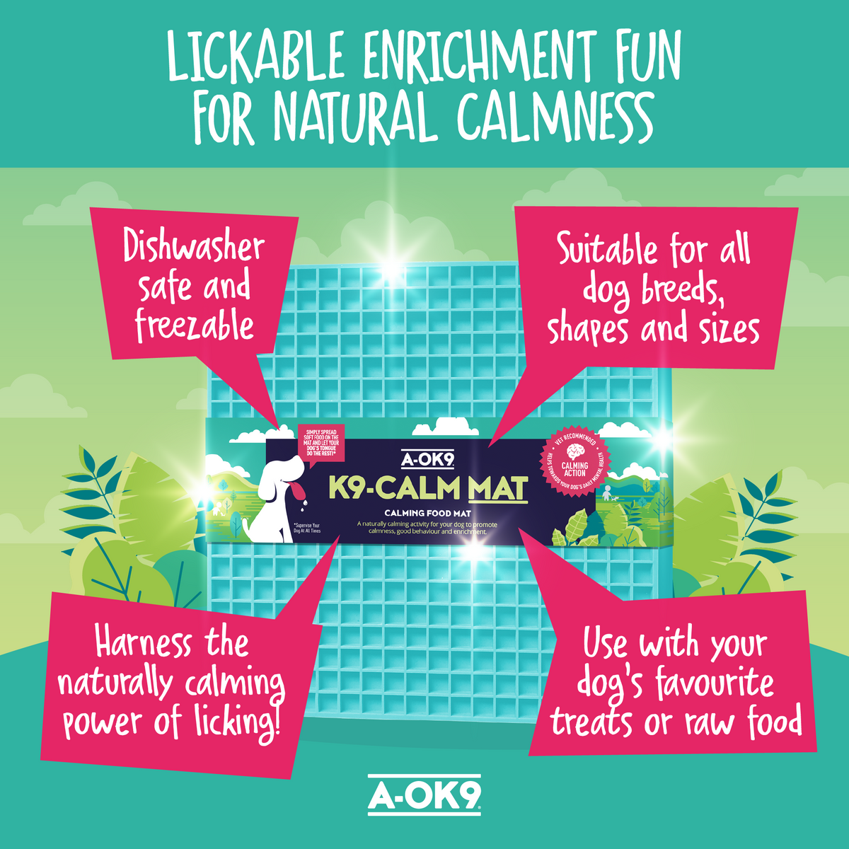 K9-Calm Mat: Lickable Enrichment Mat