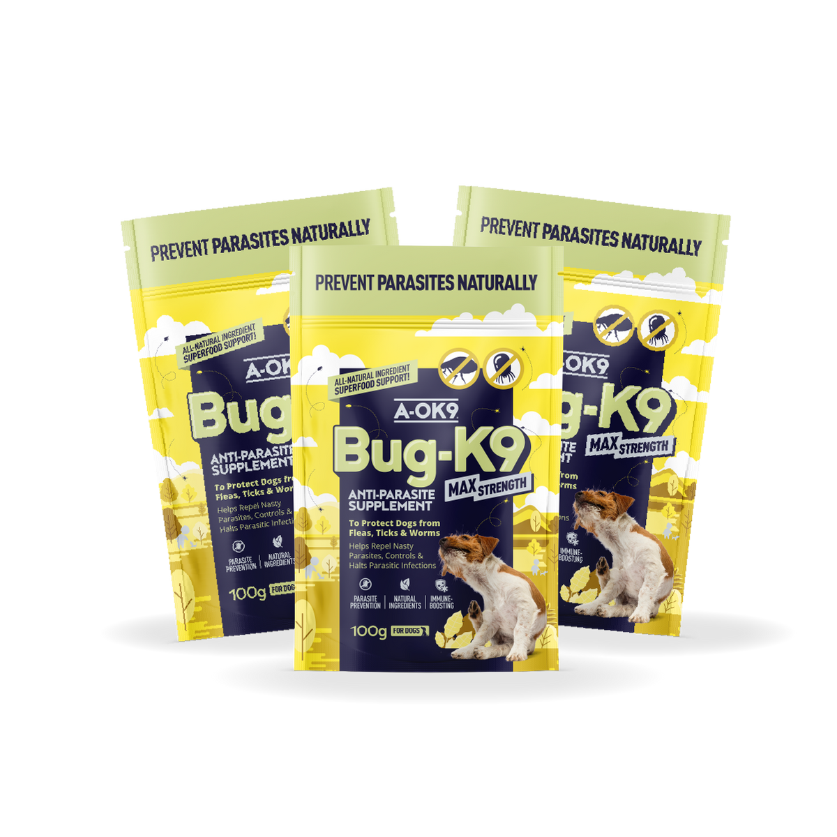 Bug-K9 Max Strength Multibuy - 3 Pouches