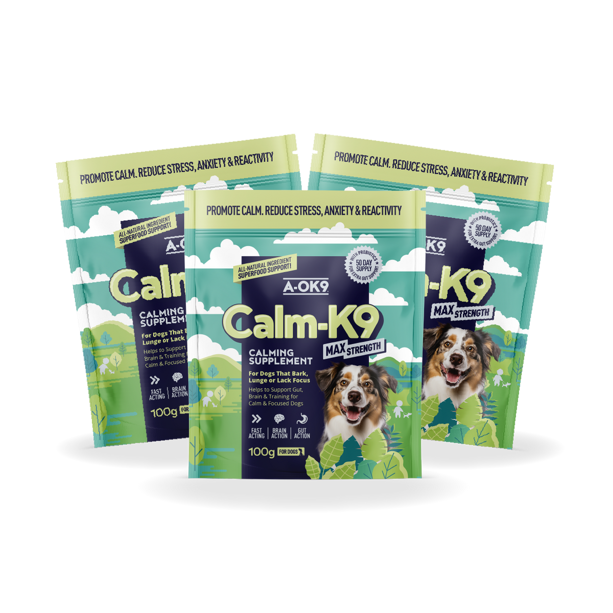 Calm-K9 Max Strength Multibuy - 3 Pouches