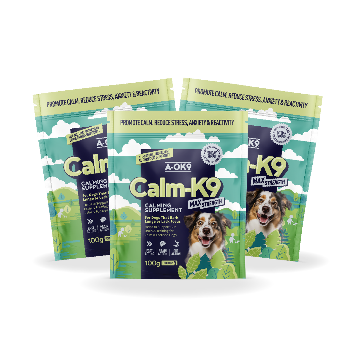 Calm-K9 Max Strength Multibuy - 3 Pouches