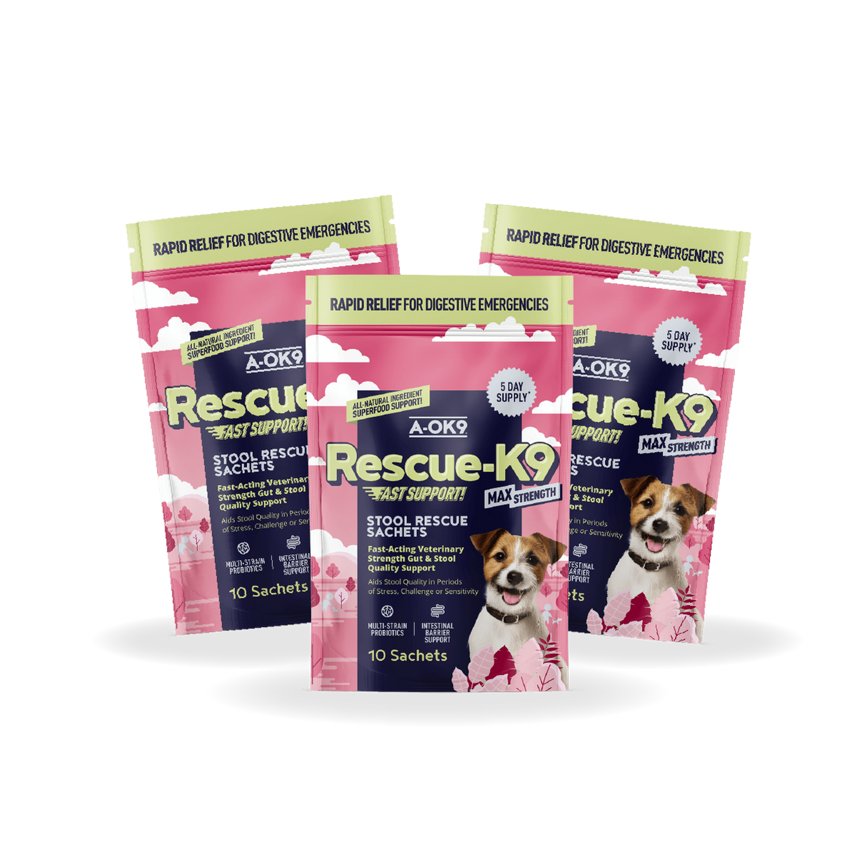 Rescue-K9 Max Strength: Pack of 10 Sachets Multibuy - 3 Pack