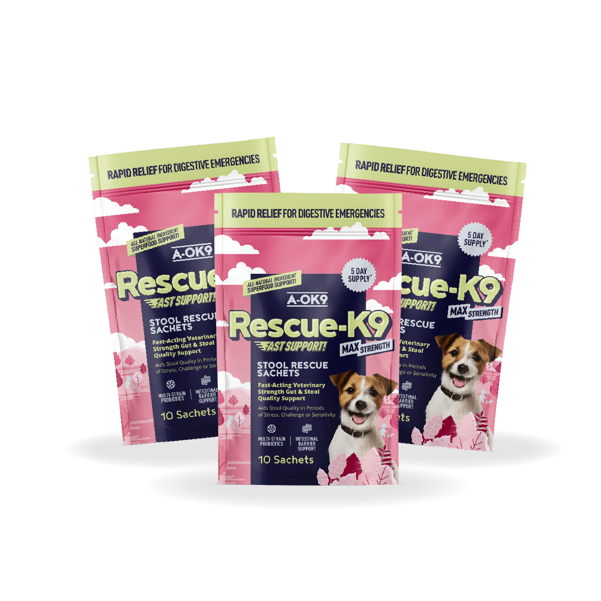 Rescue-K9 Max Strength: Pack of 10 Sachets Multibuy - 3 Pack