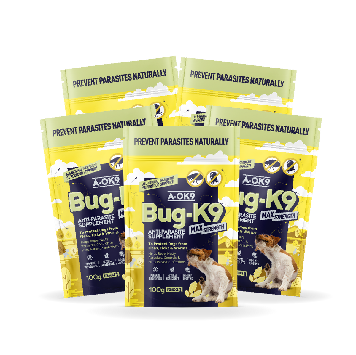 Bug-K9 Max Strength Multibuy - 5 Pouches