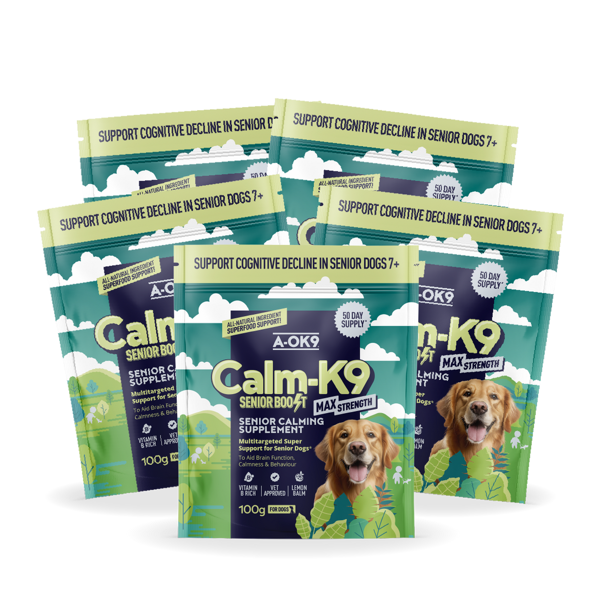 Calm-K9 Max Strength Senior Boost Multibuy - 5 Pouches