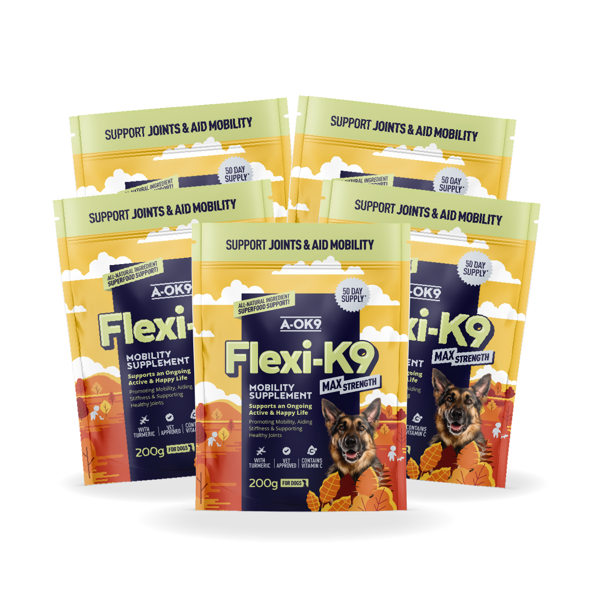 Flexi-K9 Max Strength Multibuy - 5 Pouches