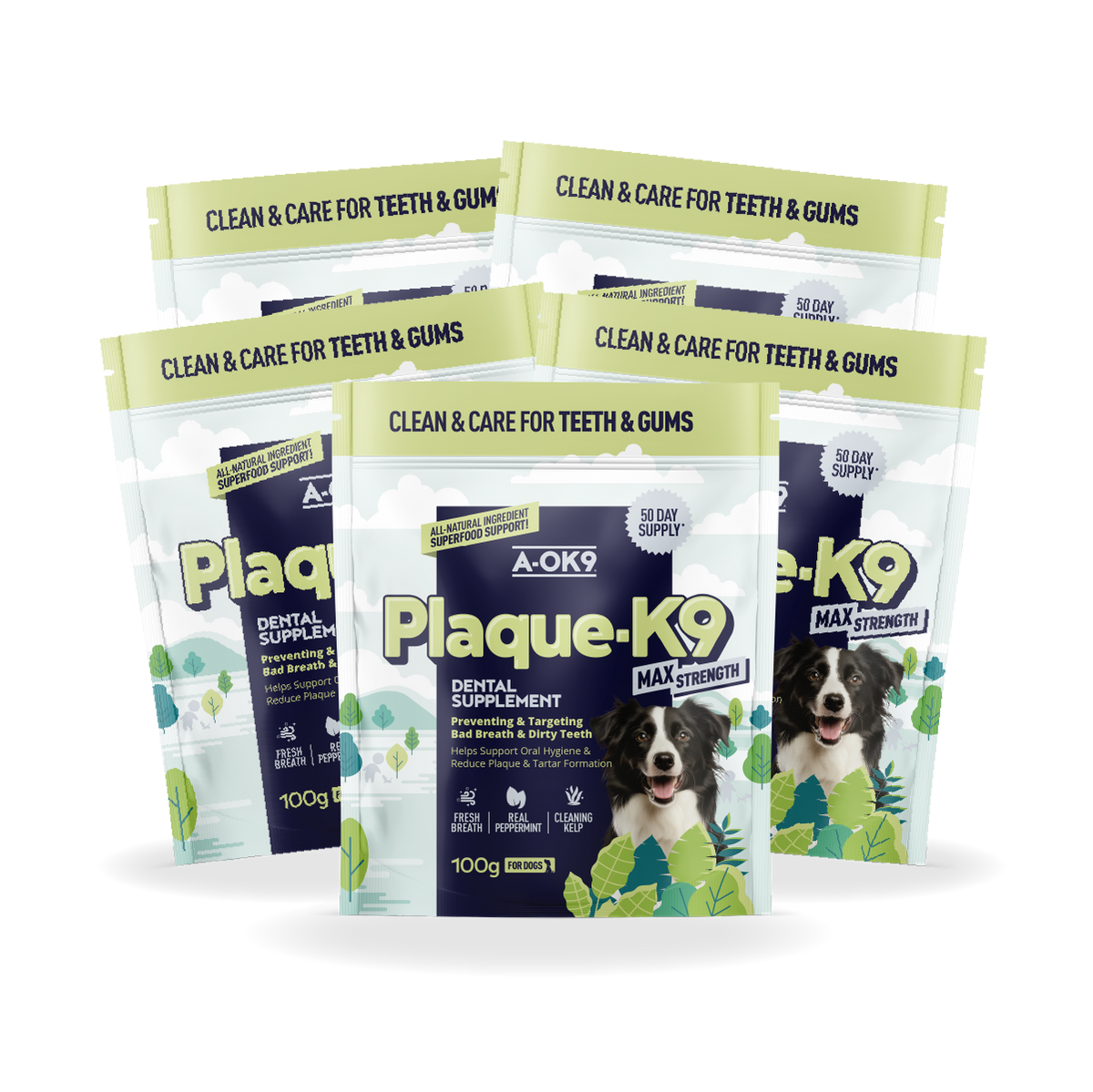 Plaque-K9 Max Strength Multibuy - 5 Pouches