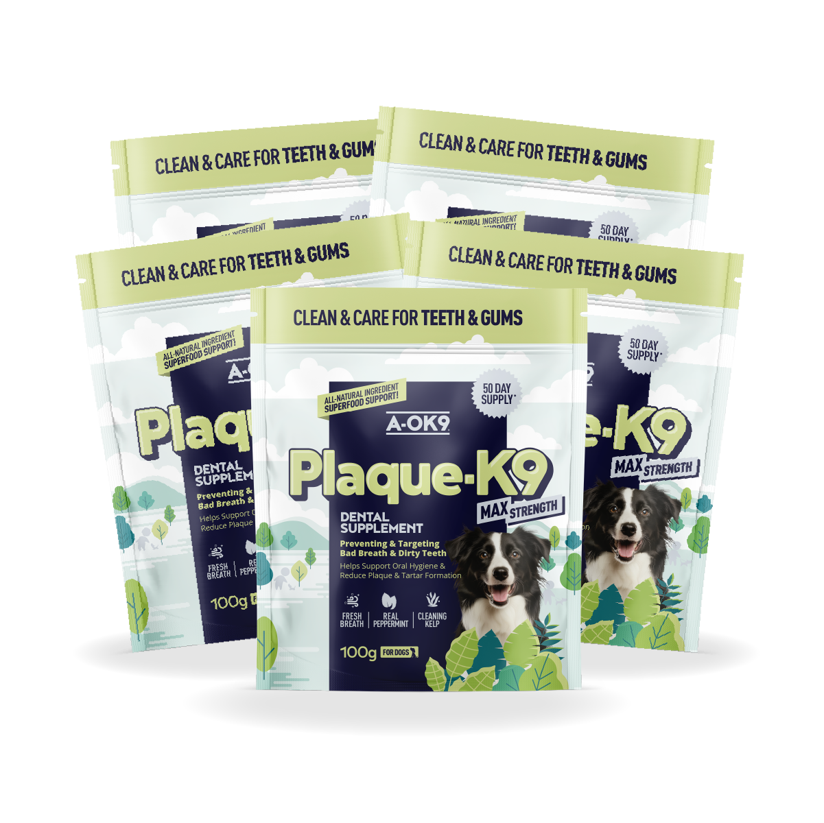 Plaque-K9 Max Strength Multibuy - 5 Pouches